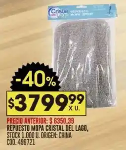 Coto Cristal del lago repuesto mopa oferta