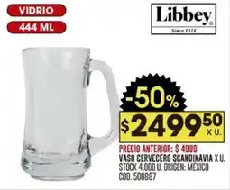 Coto Libbey vaso cervecero scandinavia oferta