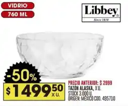 Coto Libbey tazon alaska oferta