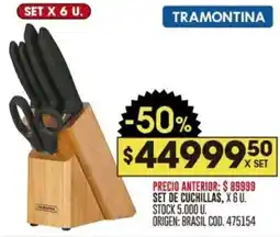 Coto Tramontina set de cuchillas oferta