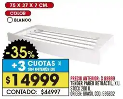 Coto Tender pared retractil oferta