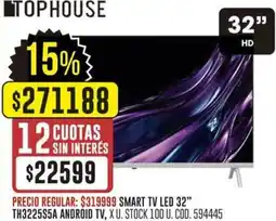 Coto Tophouse smart tv led 32" oferta