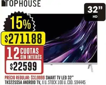 Coto Tophouse smart tv led 32" oferta