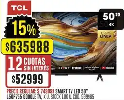 Coto Tcl smart tv led 50" oferta