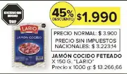 Carrefour Lario jamón cocido feteado oferta