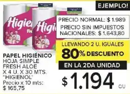 Carrefour Higienol papel higiénico oferta