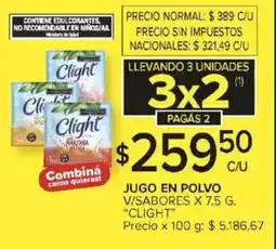 Carrefour Clight jugo en polvo v/sabores oferta