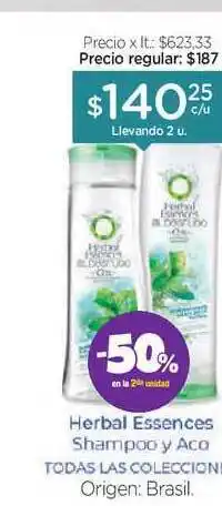 Farmacity Herbal Essences Shampoo Y Aco oferta