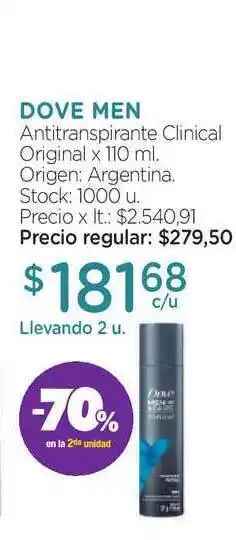 Farmacity Dove Antitranspirante Clinical Original x 110ml oferta