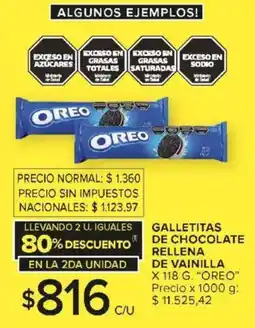 Carrefour Oreo galletitas de chocolate rellena oferta