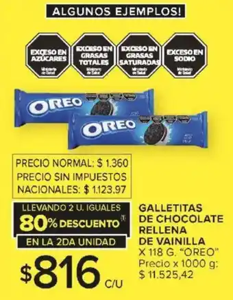 Carrefour Oreo galletitas de chocolate rellena oferta