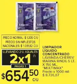 Carrefour Multimax limpiador líquido concentrado oferta