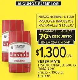 Carrefour Amanda yerba mate tradicional oferta
