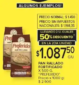 Carrefour Preferido pan rallado fortificado oferta