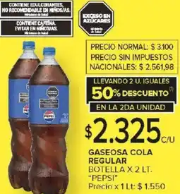 Carrefour Pepsi gaseosa cola regular oferta