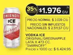 Carrefour Smirnoff vodka ice original/greenapple oferta