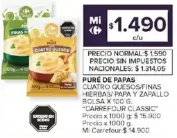Carrefour Carrefour classic puré de papas oferta