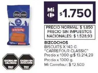 Carrefour Carrefour classic bizcochos biscuits oferta