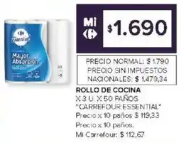 Carrefour Carrefour essential rollo de cocina oferta
