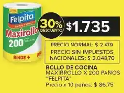 Carrefour Felpita rollo de cocina maxirrollo oferta