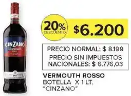 Carrefour Cinzano vermouth rosso botella oferta