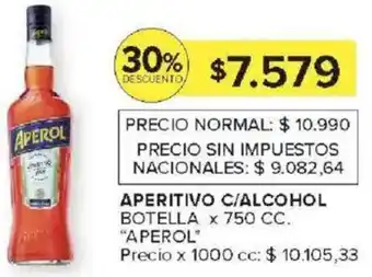 Carrefour Aperol aperitivo c/alcohol botella oferta