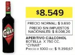 Carrefour Cynar aperitivo c/alcohol botella oferta