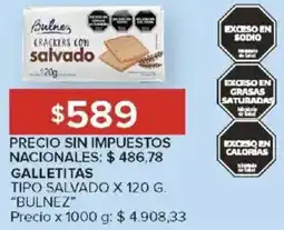 Carrefour Bulnez galletitas tipo salvado oferta