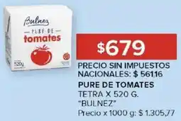 Carrefour Bulnez pure de tomates tetra oferta