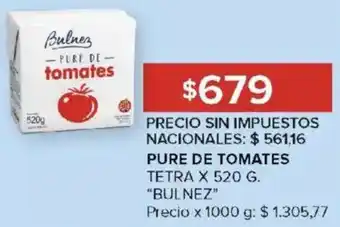 Carrefour Bulnez pure de tomates tetra oferta