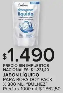 Carrefour Bulnez jabón líquido para ropa doy pack oferta