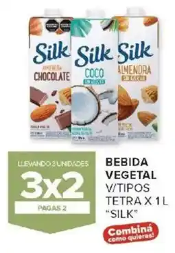 Carrefour Silk bebida vegetal v/tipos tetra oferta