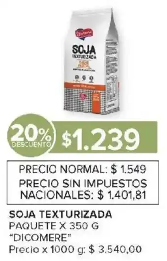 Carrefour Dicomere soja texturizada paquete oferta
