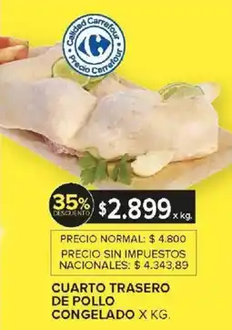 Carrefour Cuarto trasero de pollo congelado oferta