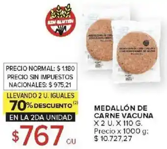 Carrefour Medallón de carne vacuna oferta