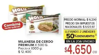 Carrefour Milanesa de cerdo premium oferta