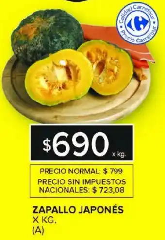 Carrefour Zapallo japonés oferta