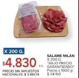 Carrefour Bajo precio garantizado salame milán oferta