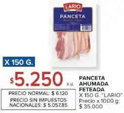 Carrefour Lario panceta ahumada feteada oferta