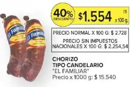 Carrefour El familiar chorizo tipo candelario oferta