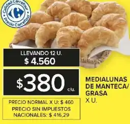 Carrefour Medialunas de manteca/ grasa oferta