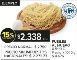 Carrefour Fusiles al huevo oferta