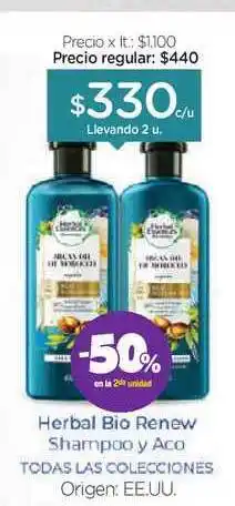 Farmacity Herbal Essences Herbal Bio Renew Shampoo Y Aco oferta