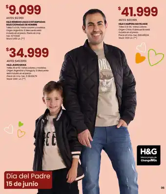 Changomas H&G remeras lisas o estampadas seleccionadas de hombre oferta
