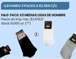 Changomas H&G medias lisas de hombre oferta