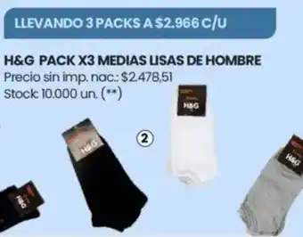 Changomas H&G medias lisas de hombre oferta