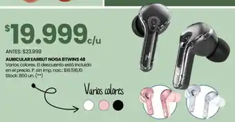 Changomas Auricular earbut noga btwins 48 oferta