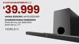 Changomas Noblex soundbar oferta