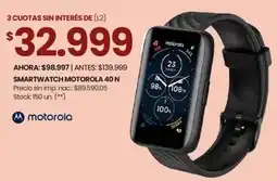 Changomas Motorola smartwatch 40 n oferta