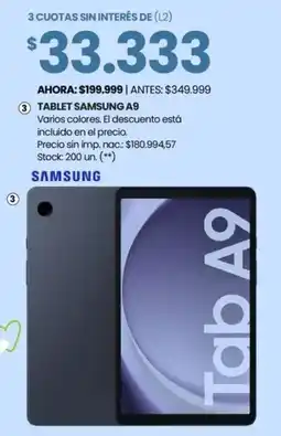 Changomas Samsung tablet A9 oferta